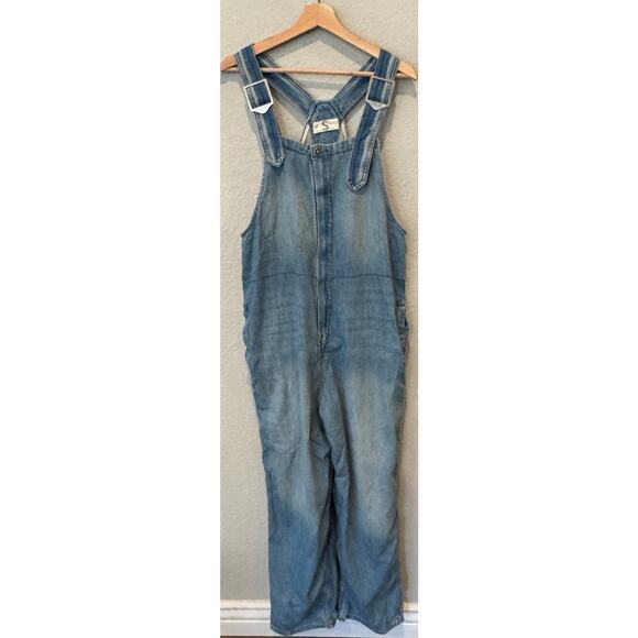 Free People We The Free Hunter Denim Overall Size Small - Picture 13 of 14